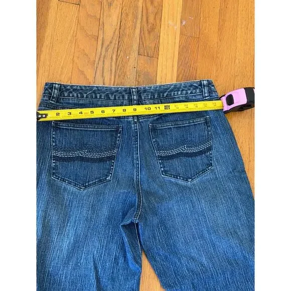 Talbots Petites Stretch Denim Jeans Dark Wash Straight Leg Women’s 12P - Picture 3 of 5